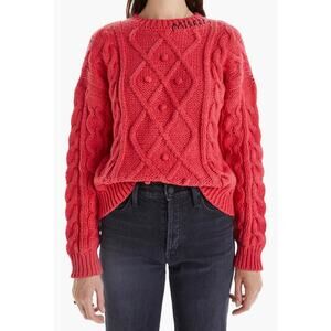 MOTHER The Jumper Cotton Cable-Knit Sweater